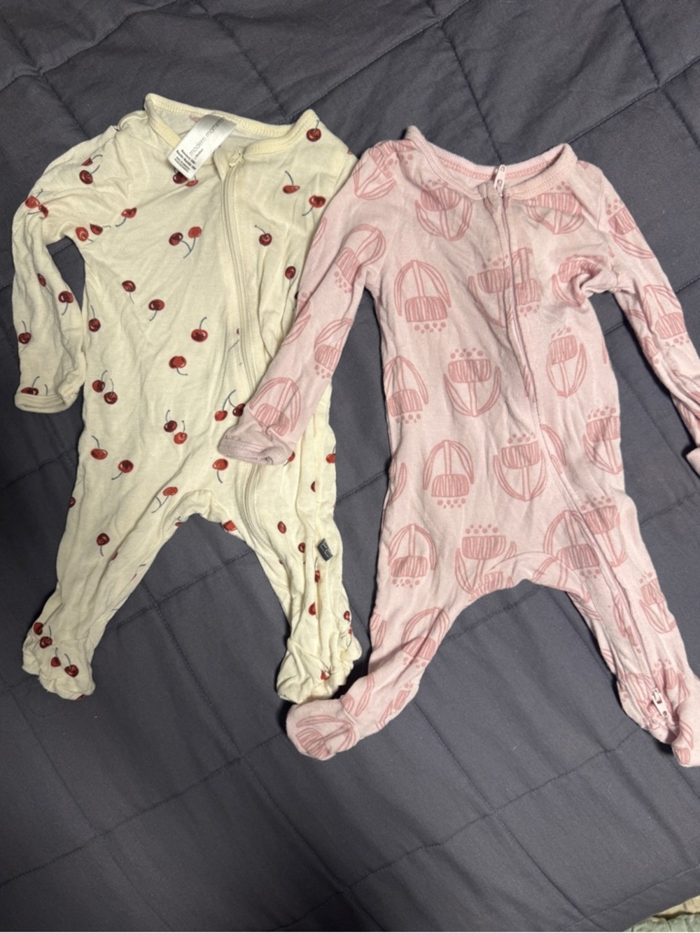 2 Newborn Footie Pajamas